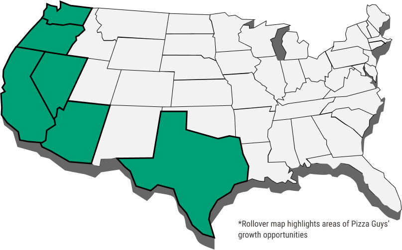 Pizza Guys Territories Map Pizza Guys Territories Map