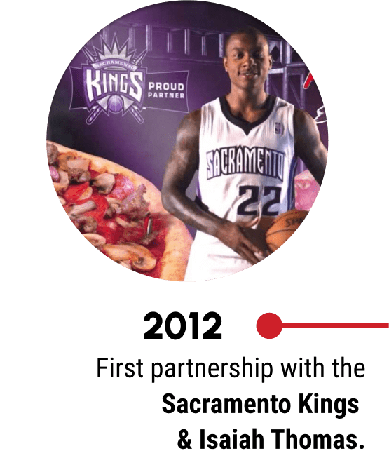 Pizza Guys 2012 partnership with Sacramento Kings and Isaiah Thomas